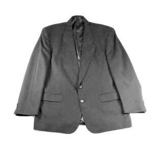 Harve‎ Benard Black Suit Jacket Blazer Two Button Classic Fit Formal Business